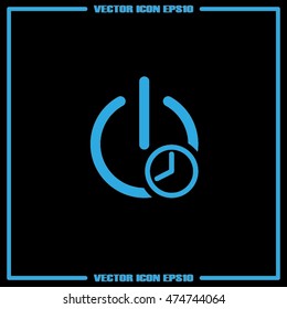 Switch energy timer icon vector EPS 10