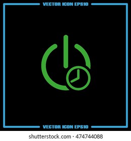 Switch energy timer icon vector EPS 10