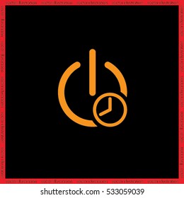 Switch energy timer icon vector EPS 10.