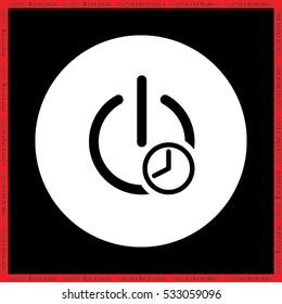 Switch energy timer icon vector EPS 10.