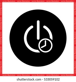 Switch energy timer icon vector EPS 10.