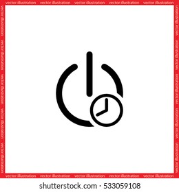 Switch energy timer icon vector EPS 10.