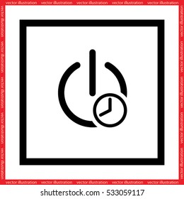 Switch energy timer icon vector EPS 10.