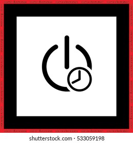 Switch energy timer icon vector EPS 10.