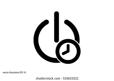 Switch energy timer icon vector