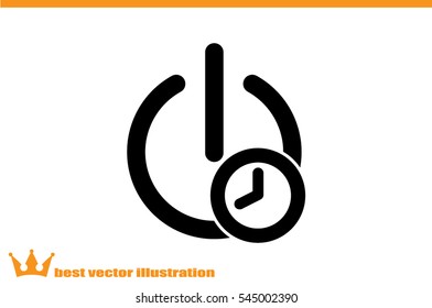 Switch energy timer icon vector.