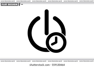 Switch energy timer icon vector. 