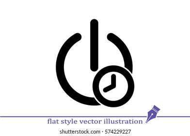 Switch energy timer icon vector 