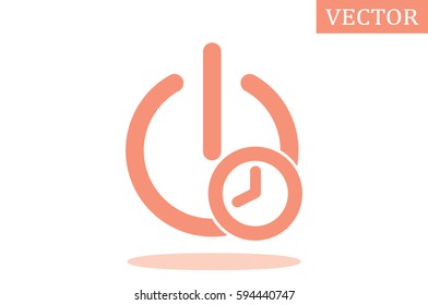 Switch energy timer icon vector 