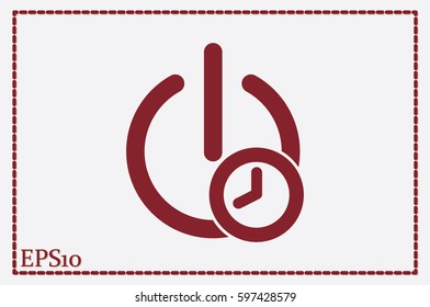 Switch energy timer icon vector.