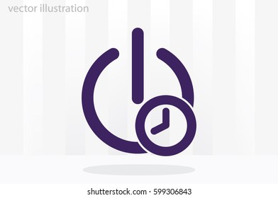 Switch energy timer icon vector.