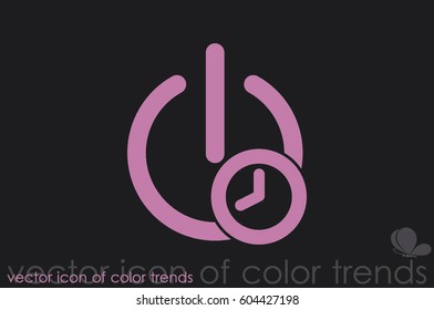 Switch energy timer icon vector.