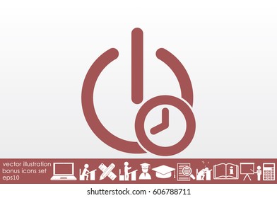 Switch energy timer icon vector.