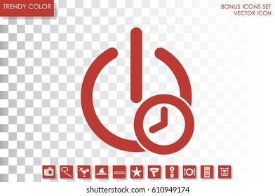 Switch energy timer icon vector.