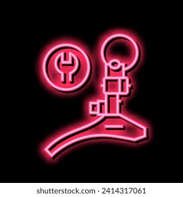 switch front adjustment and replacement neon light sign vector. switch front adjustment and replacement illustration