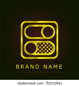Switch golden metallic logo