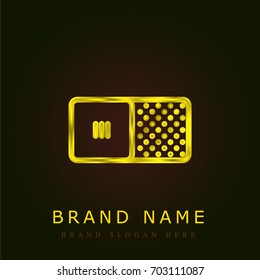 Switch golden metallic logo