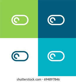 Switch green and blue material color minimal icon or logo design