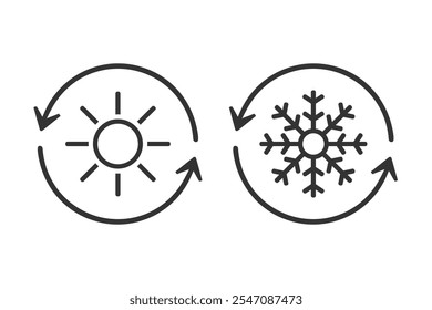 Switch heat freeze icon. Illustration vector