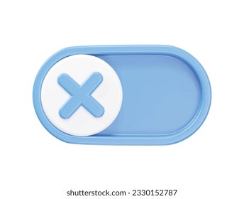 Switch icon 3d render vector illustration transparent