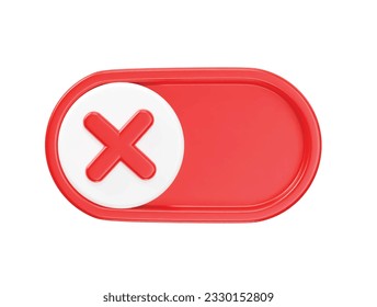 Switch icon 3d render vector illustration transparent