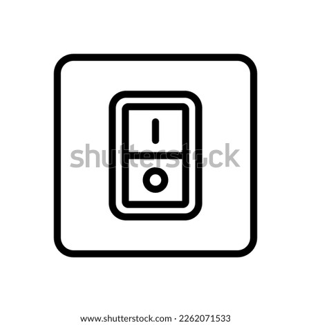 Switch icon. Black contour linear silhouette. Front view. Editable strokes. Vector simple flat graphic illustration. Isolated object on a white background. Isolate.
