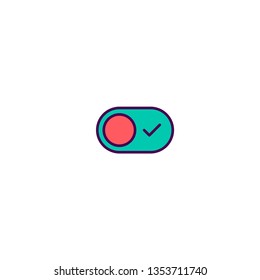 Switch icon design. Essential icon vector illustration