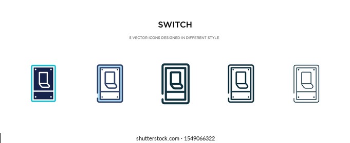 switch icon in different style vector illustration. two colored and black switch vector icons designed in filled, outline, line and stroke style can be used for web, mobile, ui