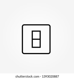 switch icon. Electric light switch icon, modern minimal flat design style, vector illustration 