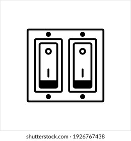Switch Icon, Electrical Switch Vector Art Illustration