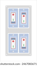 Switch Icon, Electrical Switch Vector Art Illustration