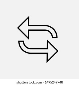 Switch Icon - Exchange Sign & Symbol Logo Vector.