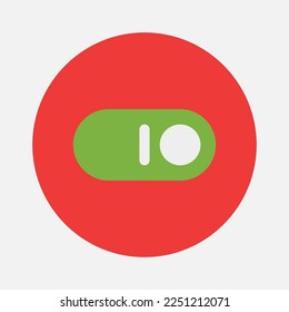 Switch icon in flat style about essentials, use for website mobile app presentation