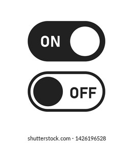 Switch icon isolated button symbol. Web toggle template. Internet or application buttons. EPS 10