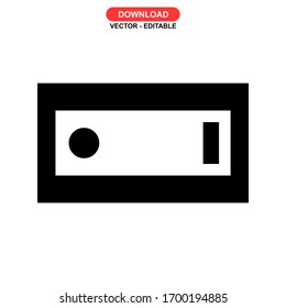 Icono de conmutador o logotipo símbolo de signo aislado ilustración vectorial - iconos vectoriales de estilo negro de alta calidad
