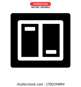 Schaltsymbol oder Logo einzeln auf Zeichen Vektorillustration Illustration - hochwertige Vektorsymbole mit schwarzem Hintergrund
