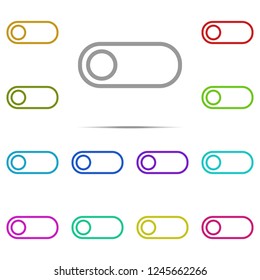 switch icon in multi color. Simple outline vector of web, minimalistic set for UI and UX, website or mobile application