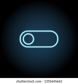 switch icon in neon style. Simple thin line, outline vector of web, minimalistic icons for UI and UX, website or mobile application