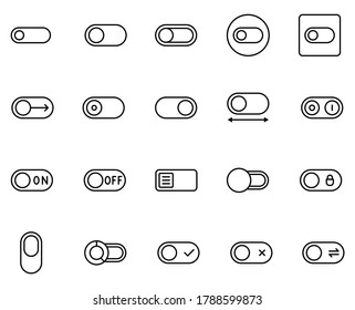 Switch icon set. Collection of high-quality black outline logo for web site design and mobile apps. Vector illustration on a white background.