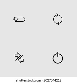 switch icon set isolated vector illustration