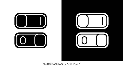 Vector de la silueta del icono del interruptor en colores negros. estilo plano del diseño del logotipo del símbolo
