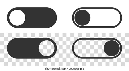 Switch icon. Toggle button. Ui slider for web and mobile app. Outline icon isolated on transparent background. Interface for navigation in computer. Vector.