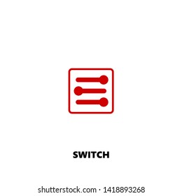 switch icon. switch vector design. sign design. red color