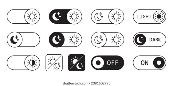 Switch icon vector illustration. Daymode, nightmode on isolated background. Off, on sign concept.