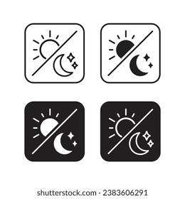Switch icon vector illustration. Daymode, nightmode on isolated background. Moon, sun sign concept.