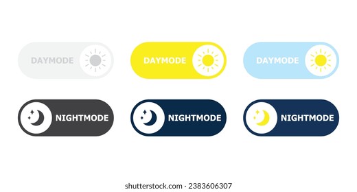 Switch icon vector illustration. Daymode, nightmode on isolated background. Off, on sign concept.