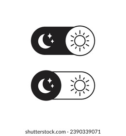 Switch icon vector illustration. Daymode, nightmode on isolated background. Moon, sun sign concept.