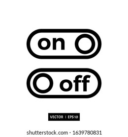 switch icon vector, on off icon, illustration logo template for many purpose. Isolated on white background.