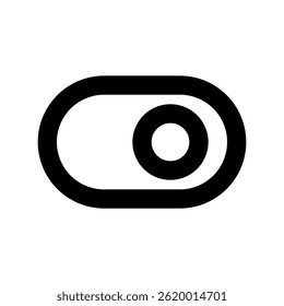 Alterne o vetor de ícone para alternar função e controle de configurações. Design de interface simples e acessível. Ícone de Linha