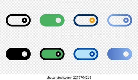 Switch icons in different style. Switch icons. Different style icons set. Vector illustration